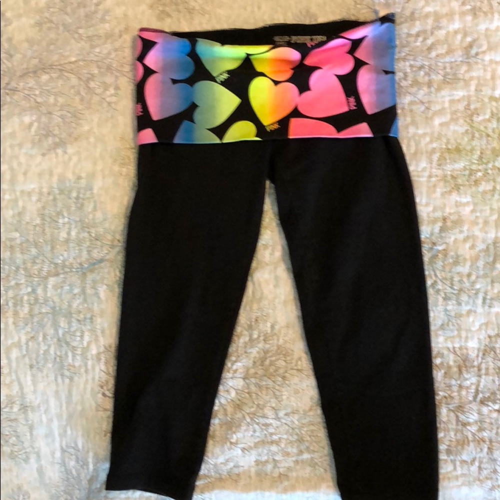 Pink Victoria’s Secret yoga capris